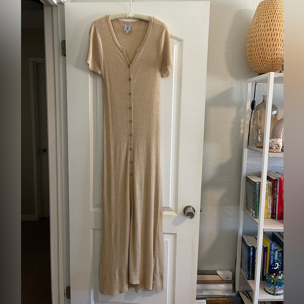 Long dress with buttons down front